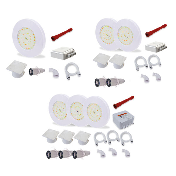 Trend Pool LED Unterwasserscheinwerfer Set | DVM | RGB | Ø 100 mm |  versch. Ausführungen