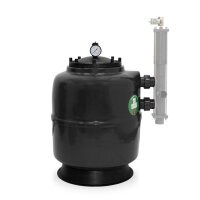 Trend Pool GFK Filterkessel Lagos Plus | Ø 500 mm | Höhe 630 mm | Anthrazit | ohne Ventil (Ø 50 mm - 1 1/2")