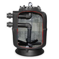 Trend Pool GFK Filterkessel Lagos Plus | Ø 765 mm | Höhe 820 mm | Anthrazit | ohne Ventil (Ø 63 mm - 2")