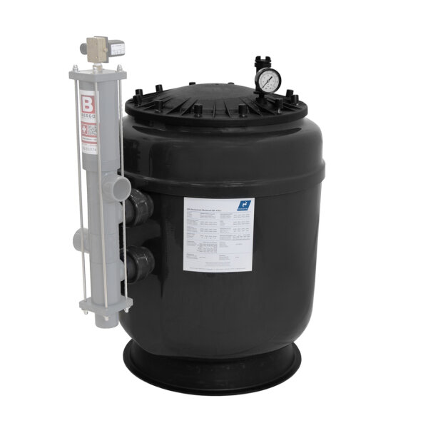 Trend Pool GFK Hochschicht Filterkessel HSF-4 Plus | Ø 920 mm | Höhe 930 mm | Anthrazit | ohne Ventil (Ø 63 mm - 2")