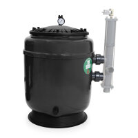 Trend Pool GFK Hochschicht Filterkessel HSF-4 Plus | Ø 920 mm | Höhe 930 mm | Anthrazit | ohne Ventil (Ø 63 mm - 2")