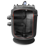Trend Pool GFK Hochschicht Filterkessel HSF-4 Plus | Ø 920 mm | Höhe 930 mm | Anthrazit | ohne Ventil (Ø 63 mm - 2")