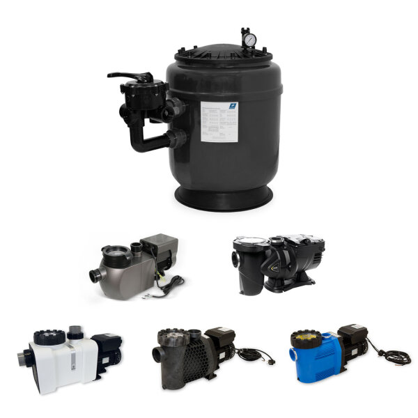 Trend Pool GFK Sandfilteranlage HSF-4 Plus | Speck 6 Wege Side Ventil | versch. Ausführungen