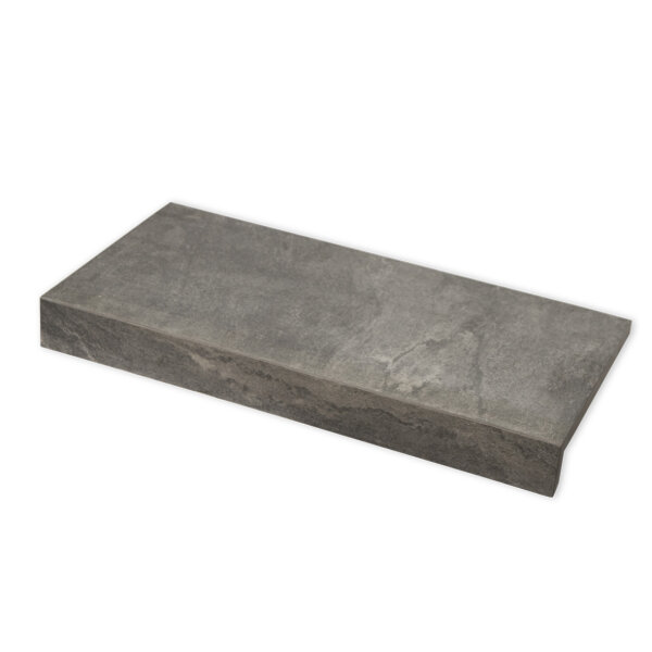 Trend Keramikstein gerade mit Nase | 60 x 29,7 x 2 cm | Earthstone Grey / Hellgrau