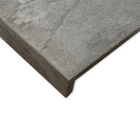 Trend Keramikstein gerade mit Nase | 60 x 29,7 x 2 cm | Earthstone Grey / Hellgrau