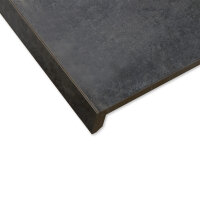 Trend Keramikstein gerade mit Nase | 60 x 29,7 x 2 cm | Earthstone Nero / Dunkelgrau