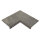 Trend Keramikstein Ecke 90 Grad mit Nase | 60 x 60 x 2 cm | Earthstone Grey / Hellgrau