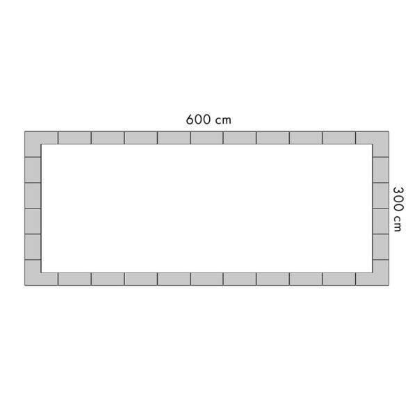 Trend Keramik-Beckenrandsteine Set f. REB 600 x 300 cm | Ecke 90 Grad mit Nase | Earthstone Grey / Hellgrau