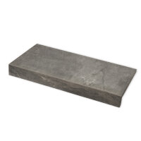Trend Keramik-Beckenrandsteine Set f. REB 600 x 300 cm | Ecke 90 Grad mit Nase | Earthstone Grey / Hellgrau