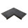 Trend Keramik-Beckenrandsteine Set f. REB 600 x 300 cm | Ecke 90 Grad mit Nase | Earthstone Nero / Dunkelgrau