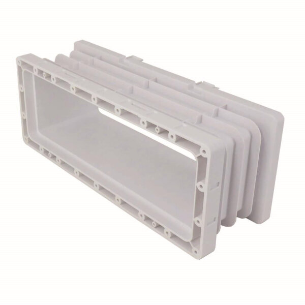 Astralpool Skimmerverlängerung Unik ABS | Messing Gewindehülsen | f. Folienbecken | Weiß