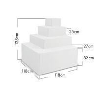 Ecktreppe Smart 118 x 118 x 128 cm (LxBxH) | 4-stufig