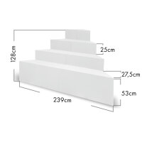 TrendStone Ecktreppe Oblique 169 x 169 x 128 cm (L x B x...