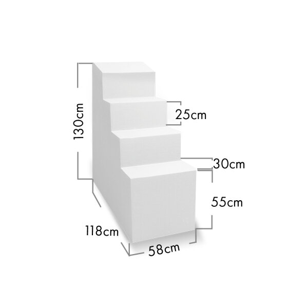 TrendStone Ecktreppe Variofit 118 x 58 x 130 cm (L x B x H) | 4-stufig