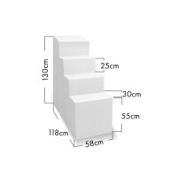 TrendStone Ecktreppe Variofit 118 x 58 x 130 cm (L x B x...